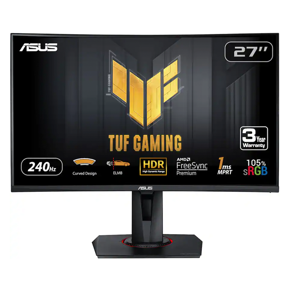 Monitor Gamer Asus Tuf Gaming Vg27vqmy, Led, 27" Full Hd, Freesync, 240hz, Hdmi/dp, Negro